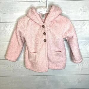 Carter’s  pink sherpa fleece jacket toddler girl’s Size 24 months